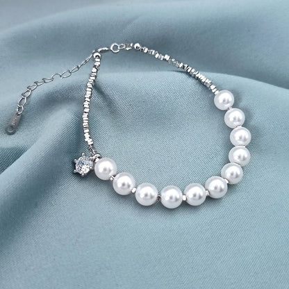 Pulsera Plata y Perlas