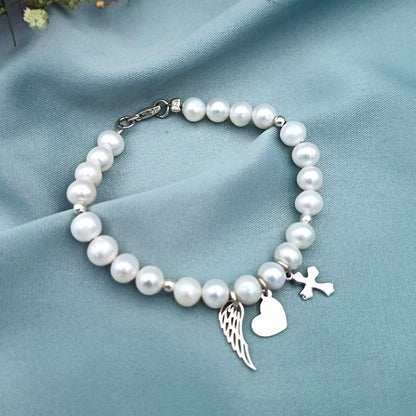 Pulsera perlas de fe 6mm