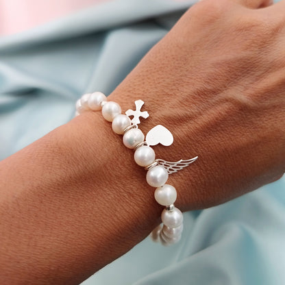 Pulsera perlas de fe 6mm
