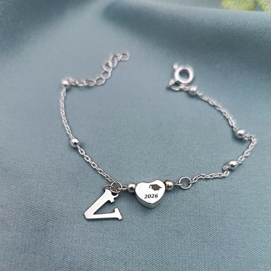 Pulsera Corazón 3D Inicial