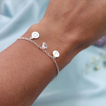 Pulsera Dijes de iniciales Corazoncito