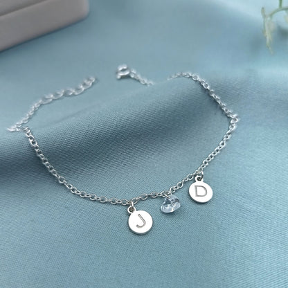 Pulsera Dijes de iniciales Corazoncito