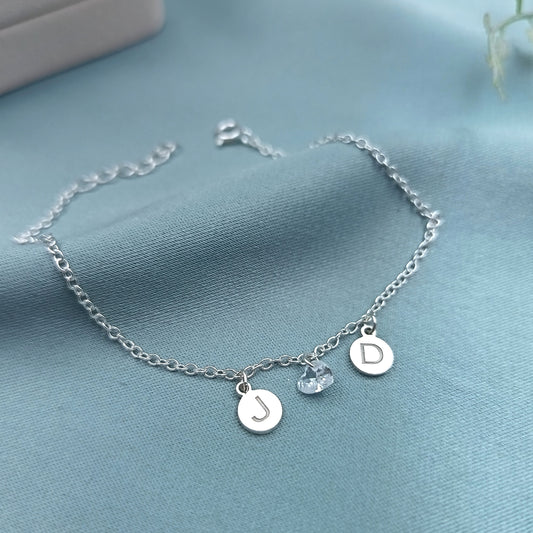 Pulsera Dijes de iniciales Corazoncito