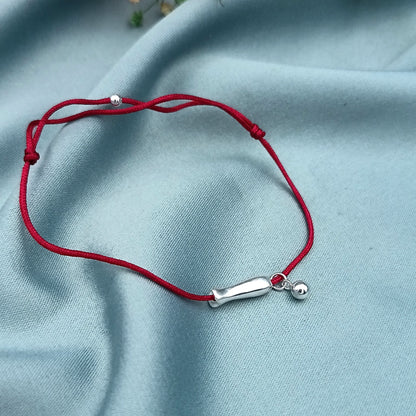 Pulsera Pez Plata e Hilo