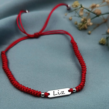 Pulsera macramé Plaquita Rectangular