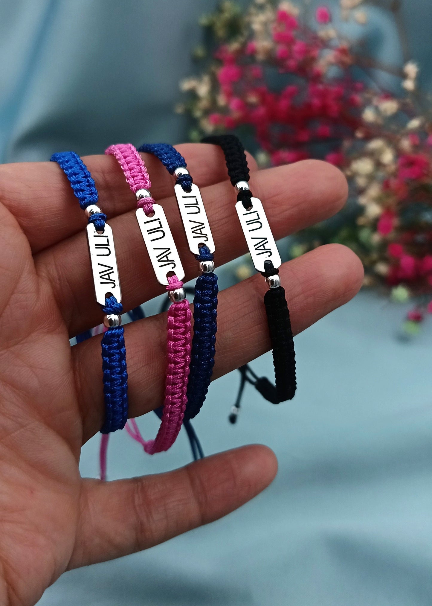 Pulsera macramé Plaquita Rectangular