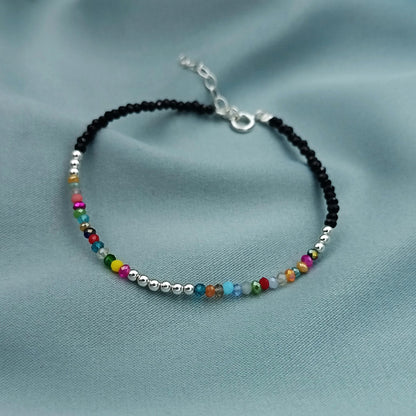 Pulsera Chaquiras Plata