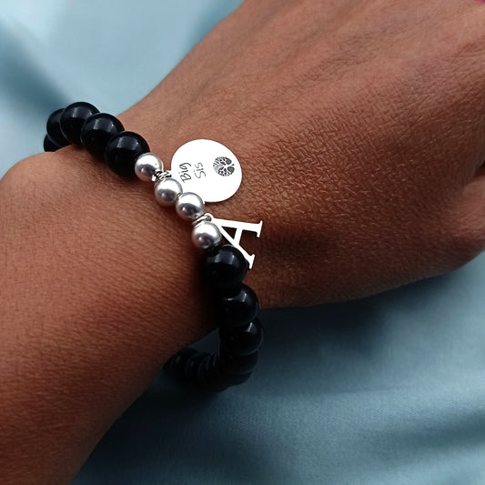 Pulseras Personalizadas  Plata Piedras Naturales  Pareja Hermanas Amigas, Mamá e Hija