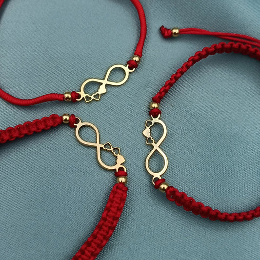 Tripleta Pulseras Infinito Corazón